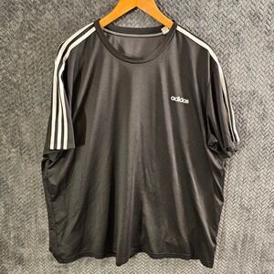 Adidas Mens Climalite 3-Stripe Short Sleeve Training Shirt Black 3XL